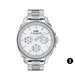 Coach Silver-Tone Signature Dial Women's Bracelet Watch
